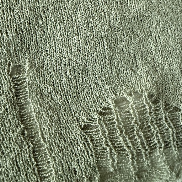 NWOT OAK + FORT Olive Green Crew Neck Sweater Soft Texture - Picture 8 of 11